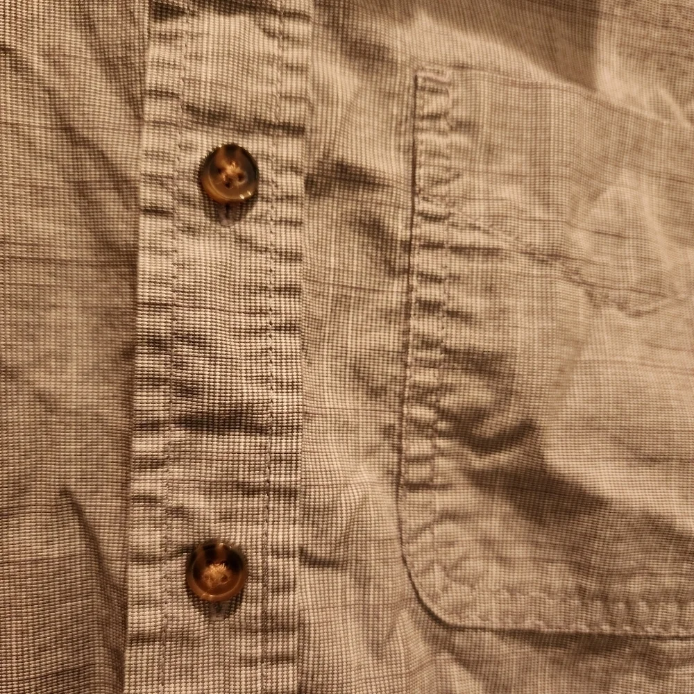 Sonoma Grey short sleeve button down shirt size L
